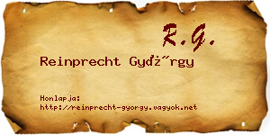 Reinprecht György névjegykártya